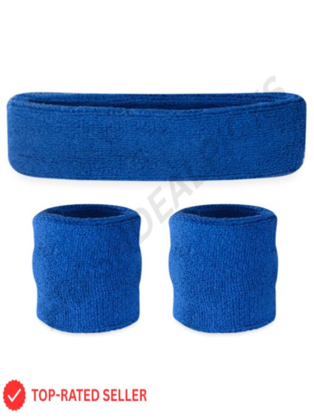 Moisture Wicking Terry Cloth Sweatbands Set Headband Wristbands Athletic